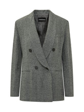 EMPORIO ARMANI - Double Breasted Blazer with Shawl Lapels - Black - LIDIASHOPPING® - Official Website