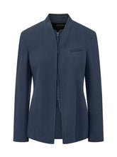 EMPORIO ARMANI - Single Breasted Blazer with Flap Pockets - Blue - LIDIASHOPPING® - Official Website