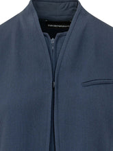 EMPORIO ARMANI - Single Breasted Blazer with Flap Pockets - Blue - LIDIASHOPPING® - Official Website