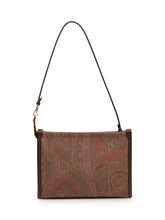 ETRO - Borsa a Spalla con Ricamo Logo - Marrone - LIDIASHOPPING® - Official Website