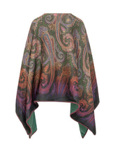ETRO - Open Poncho with Paisley Motif - Multicolor - LIDIASHOPPING® - Official Website