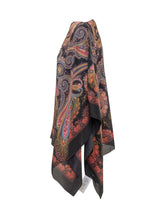 ETRO - Poncho con Motivo Animalier e Floreale - Multicolore - LIDIASHOPPING® - Official Website