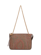 ETRO - Shoulder Bag with Chain and Paisley Print - Brown - LIDIASHOPPING® - Official Website