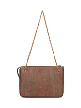ETRO - Shoulder Bag with Chain and Paisley Print - Brown - LIDIASHOPPING® - Official Website