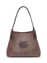 ETRO - Mini Crossbody Bag with Front Logo Applique - Brown - LIDIASHOPPING® - Official Website