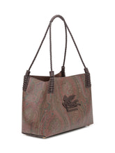 ETRO - Mini Crossbody Bag with Front Logo Applique - Brown - LIDIASHOPPING® - Official Website