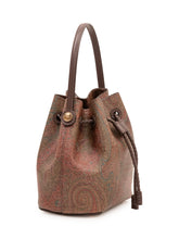 ETRO - Borsa a Secchiello con Stampa Paisley - Marrone - LIDIASHOPPING® - Official Website