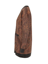 ETRO - Cardigan con Motivo Paisley - Marrone - LIDIASHOPPING® - Official Website