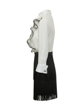 ELISABETTA FRANCHI - Abito Lungo con Inserto Trasparente - Bianco - LIDIASHOPPING® - Official Website