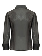 ELISABETTA FRANCHI - Camicia con Volant Profilati - Nero - LIDIASHOPPING® - Official Website