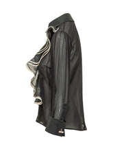 ELISABETTA FRANCHI - Camicia con Volant Profilati - Nero - LIDIASHOPPING® - Official Website