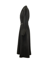 ELISABETTA FRANCHI - Cappotto Lungo con Cintura - Nero - LIDIASHOPPING® - Official Website