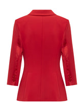 ELISABETTA FRANCHI - Tailored Jacket with Peak Lapels - Red - LIDIASHOPPING® - Official Website