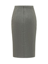 ELISABETTA FRANCHI - Midi Skirt with Front Slit - Grey - LIDIASHOPPING® - Official Website