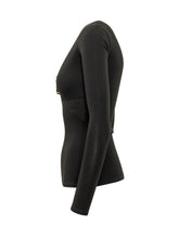 ELISABETTA FRANCHI - Maglia con Fibbia Decorativa - Nero - LIDIASHOPPING® - Official Website