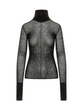 ELISABETTA FRANCHI - Maglia Tricot a Collo Alto - Nero - LIDIASHOPPING® - Official Website