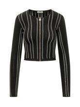 ELISABETTA FRANCHI - Maglia Corta con Zip Frontale - Nero - LIDIASHOPPING® - Official Website