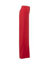 ELISABETTA FRANCHI - Pantaloni Sartoriali a Gamba Dritta - Rosso - LIDIASHOPPING® - Official Website