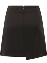 SIMONA CORSELLINI - Minigonna a Pieghe con Cintura e Pannello Sovrapposto - Nero - LIDIASHOPPING® - Official Website
