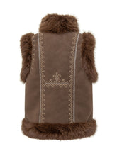 SEVENTY 19.70 - Gilet con Inserti in Ecopelliccia e Ricami - Marrone - LIDIASHOPPING® - Official Website
