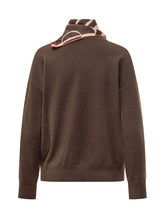SEVENTY 19.70 - Maglia Dolcevita con Foulard Stampato - Marrone - LIDIASHOPPING® - Official Website