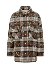 SPACE COWBOY - Checked Shirt with Embellishments - Brown - LIDIASHOPPING® - Official Website