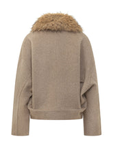 AVA ADORE - Giubbino Corto con Collo Voluminoso - Beige - LIDIASHOPPING® - Official Website