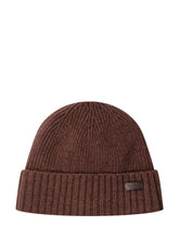 BARBOUR - Carlton Beanie with Turned Cuff - Brown - LIDIASHOPPING® - Official Website