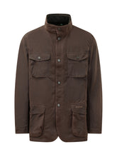BARBOUR - Giacca Ogston con Patch sul Petto - Marrone - LIDIASHOPPING® - Official Website
