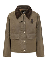 BARBOUR - Giacca Spey con Tasche Applicate - Verde - LIDIASHOPPING® - Official Website