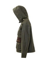 BARBOUR - Giacca Carville con Cappuccio - Verde - LIDIASHOPPING® - Official Website