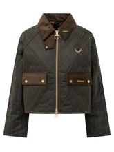 BARBOUR - Giacca Icons Trapuntata con Maniche a Quadri - Verde - LIDIASHOPPING® - Official Website