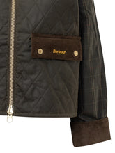 BARBOUR - Giacca Icons Trapuntata con Maniche a Quadri - Verde - LIDIASHOPPING® - Official Website