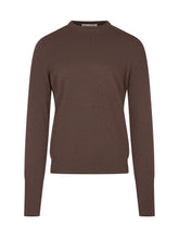 BALLANTYNE - Crewneck Sweater with Ribbed Edges - Brown - LIDIASHOPPING® - Official Website