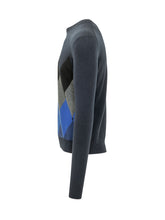 BALLANTYNE - Crewneck Sweater with Diamond Pattern - Blue - LIDIASHOPPING® - Official Website