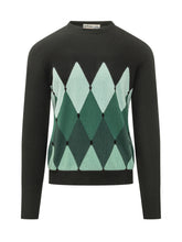 BALLANTYNE - Maglia Girocollo con Motivo a Rombi - Nero - LIDIASHOPPING® - Official Website