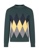 BALLANTYNE - Maglia Girocollo con Motivo a Rombi - Verde - LIDIASHOPPING® - Official Website