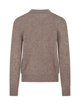 BALLANTYNE - Crewneck Sweater with Geometric Motif - Brown - LIDIASHOPPING® - Official Website