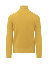 BALLANTYNE - Curtis Crewneck Sweater with Check Pattern - Yellow - LIDIASHOPPING® - Official Website