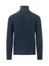 BALLANTYNE - Curtis Crewneck Sweater with Check Pattern - Blue - LIDIASHOPPING® - Official Website