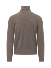 BALLANTYNE - Maglia con Collo Alto e Zip - Marrone - LIDIASHOPPING® - Official Website