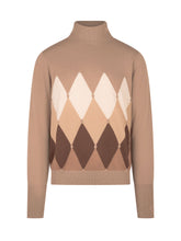 BALLANTYNE - Turtleneck with Diamond Pattern - Brown - LIDIASHOPPING® - Official Website