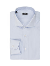 BARBA - Neck Shirt with Spread Collar - Blue - LIDIASHOPPING® - Official Website
