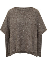 EXTERIOR - Mantella con Paillettes - Marrone - LIDIASHOPPING® - Official Website