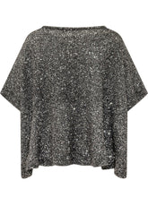 EXTERIOR - Mantella con Paillettes - Nero - LIDIASHOPPING® - Official Website