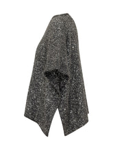 EXTERIOR - Mantella con Paillettes - Nero - LIDIASHOPPING® - Official Website