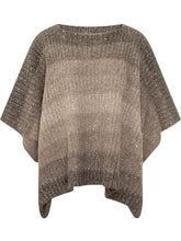EXTERIOR - Mantella Drappeggiata con Paillettes - Marrone - LIDIASHOPPING® - Official Website