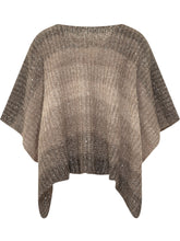 EXTERIOR - Mantella Drappeggiata con Paillettes - Marrone - LIDIASHOPPING® - Official Website