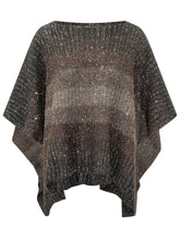 EXTERIOR - Draped Cape with Sequins - Brown - LIDIASHOPPING® - Official Website