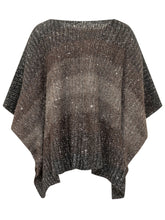 EXTERIOR - Draped Cape with Sequins - Brown - LIDIASHOPPING® - Official Website